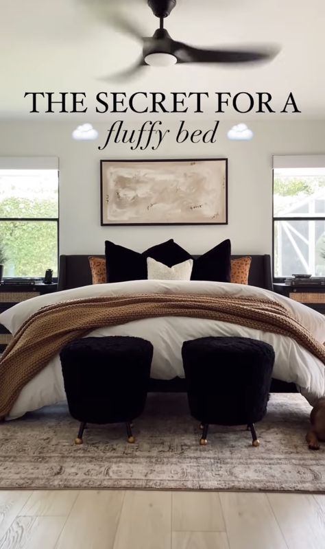 Dark Beige Bed Frame, Black White And Beige Bedroom Modern, Sophisticated Bedroom Women, Black White And Brown Bedroom, Black White And Tan Bedroom, Black And Beige Bedroom Ideas, Beige And Black Bedroom Ideas, Black And Rust Bedroom, Beige And Brown Bedroom Ideas