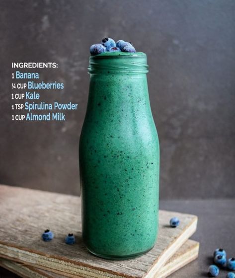 Smoothie Recipes Diet, Dinner Diet, Breakfast Diet, Spirulina Smoothie, For Dinner, Healthy Fruit Smoothies, Fruit Smoothie Recipes Healthy, Spirulina Powder, Smoothie Drink Recipes