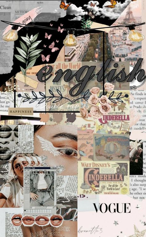 English Subject Cover Aesthetic, English Collage Aesthetic, English Wallpaper School Aesthetic, Binder Dividers Aesthetic, School Book Covers Aesthetic English, Subject Cover Pages Aesthetic Printable, Pembatas Binder Aesthetic, Subject Dividers Ideas, Aesthetic English Project Cover Page