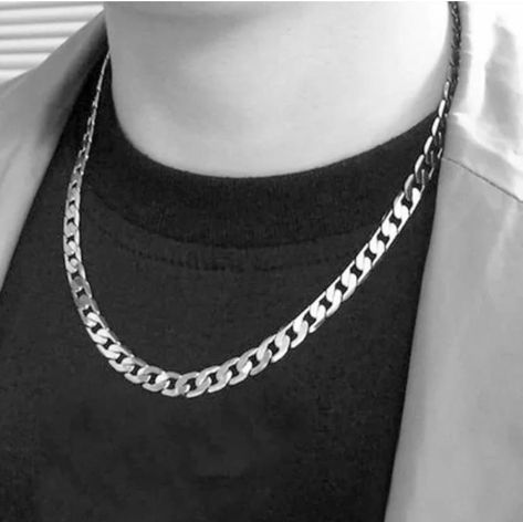 Mens Chain, Necklace Mens, Estilo Hippie, Mens Necklace, Mens Silver Necklace, Mens Jewelry Necklace, Gothic Rock, Mens Chain Necklace, Silver Chains