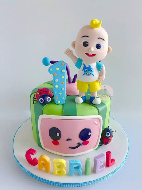 First Birthday Cake Cocomelon, Jj Cake Cocomelon, Birthday Cake For 3 Yrs Old Boy, Kue Cocomelon, Cocomelon Birthday Cake Boy, Cocomelon Birthday Cake Girl, Cocomelon Cake Design, 3rd Birthday Cakes For Boys, Cocomelon Cake Ideas