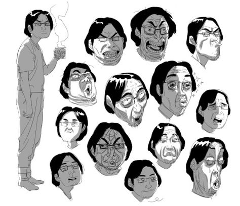 Cartoon Character Expressions, How To Draw Exaggerated Expressions, Exaggerated Facial Expressions Drawing, Exaggerated Expressions Drawing, Character Design Expression Sheet, Character Expressions Reference, Character Design Facial Expressions, Anime Expressions Reference, Exaggerated Poses