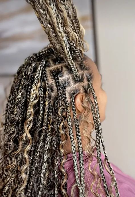 Afro Blonde, Goddess Braids Hairstyles, Blonde Braids, Box Braids Hairstyles For Black Women, Braided Cornrow Hairstyles, Cute Box Braids Hairstyles, Braids Hairstyles Pictures, Protective Hairstyles Braids, Twist Braid Hairstyles