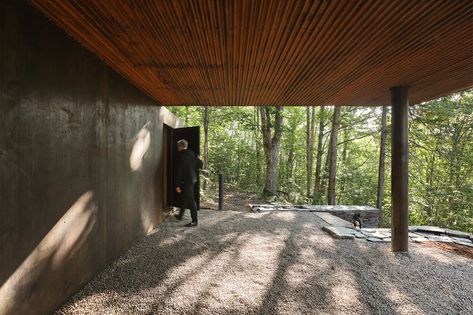 "White Rock" Overlooks a Valley in Nova Scotia | Hypebeast Stainless Steel Shelving, Steel Cladding, Clad Home, Entry Stairs, Wine Tourism, Japanese Maple Tree, Sleek Kitchen, Rooftop Patio, White Rock