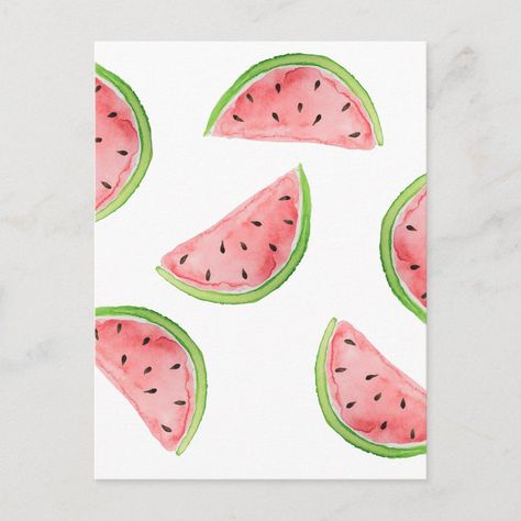 watercolor watermelon slices Cute Things To Watercolor Easy, Things To Paint With Watercolor Easy, Art Ideas With Watercolor, Easy Thing To Paint With Watercolor, Watercolor Paint Ideas Easy, Thing To Watercolor, Cute And Easy Watercolor Paintings, Cute Watercolor Drawings Easy, Cute Paintings Watercolor