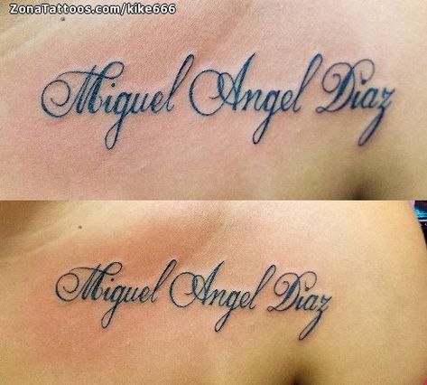 Tattoo of Miguel, Names, Letters Miguel Name Tattoo, Tattoo Nombres, Rose And Butterfly Tattoo, Tattoo Name, Lego Pictures, Clock Tattoo, Arm Tattoos, Angel Tattoo, Name Tattoo