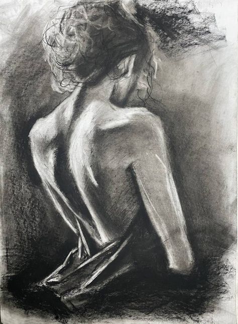 Original black & white drawing by Daniel Grimaldi (Venezuela). This one-of-a-kind charcoal on paper drawing measures 18W x 24 H inches, and is framed. The body drawing ships in a tube directly from the artist's studio and is covered by the 14-day satisfaction guarantee from Saatchi Art, so you can buy with confidence. Drawings For Brother, Black White Sketches Drawing, Beautiful Body Drawing, Drawing Of Women Body, Drawings Of Body Poses, Graphite Art Ideas, Dark Pencil Art, Female Art Body, Black And White Sketches Pencil Artworks