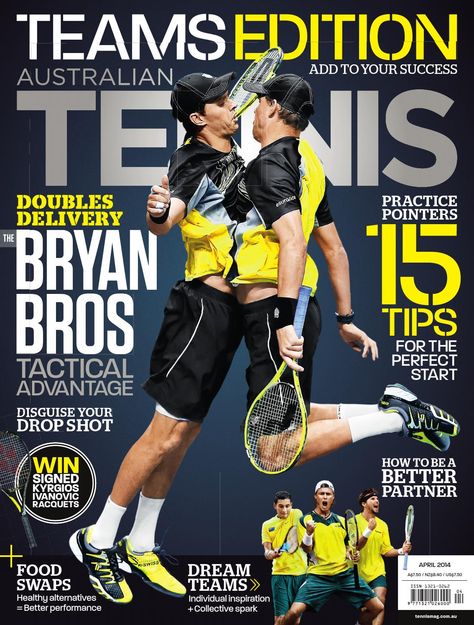 Sports Magazine Covers, Tennis Magazine, Magazine Design Cover, Pro Tennis, Sport Magazine, Sports Magazine, Mini Trampoline, Tennis World, Male Magazine