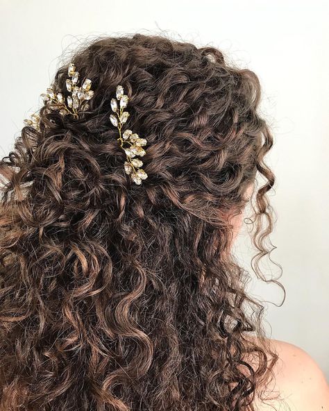 Curly Hair Waterfall Braid, Natural Curls Prom Hair, Natural Curly Hair Quinceanera Hairstyles, Natural Curly Wedding Hairstyles Half Up, Naturally Curly Hair Prom Styles, Prom Curly Hairstyles Natural, Wedding Hairstyles For Long Curly Hair Natural Curls, Natural Curly Hair Prom Styles, Fairy Curly Hairstyles