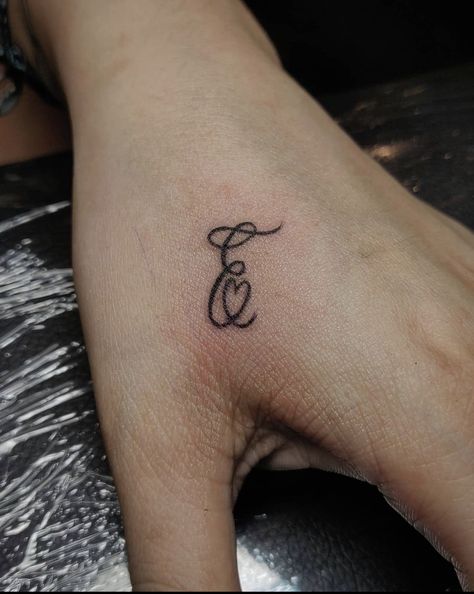 Edward Tattoo Name, Ellie Tattoo Name, Letter E Tattoos, E Tattoo Letter Heart, Initial E Tattoo, E Tatoos Letter, E Letter Tattoo Design, Letter E Tattoo Ideas, Emily Name Tattoo