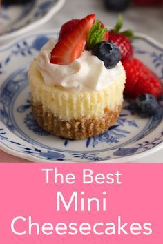 Berries Pie, Tiramisu Cupcakes, Pecan Crust, Dessert Mini, Biscuits Graham, Mini Cheesecake Recipes, Cheesecake Mini, Preppy Kitchen, Torte Cupcake