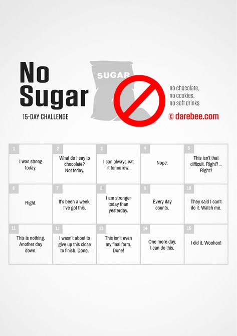 No Sugar Challenge No Sugar Challenge, Sugar Challenge, 15 Day Challenge, Fitness Challenges, 30 Day Fitness, Push Up Challenge, 30 Day Workout Challenge, No Sugar, 30 Day Challenge