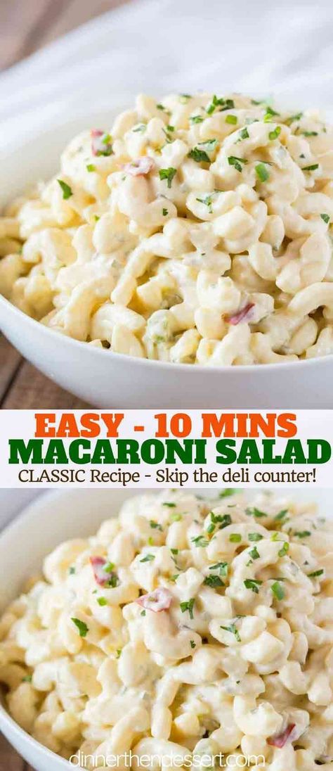 Mayo Pasta Salad Recipes, Creamy Macaroni Salad, Pasta Macaroni, Easy Macaroni Salad, Classic Dressing, Classic Macaroni Salad, Salad Cucumber, Creamy Pasta Salads, Vegetarian Salad