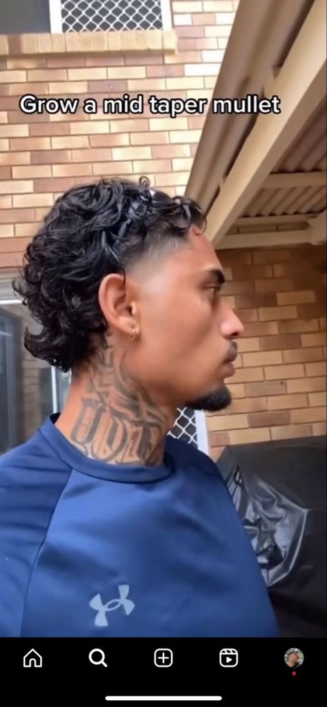 Low Taper With Mullet, Mens Haircut Beard, Hairband Hairstyle Men, High Taper Long Hair, Dark Hair Mullet, Mid Taper Mullet Curly, Slick Back Curly Hair Men, Taper Mullet Curly Hair, Low Taper Mullet Men