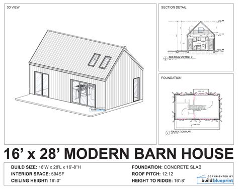 Farmhouse Blueprints, Modern Barn Style, Plumbing Plan, Tiny Farmhouse, Woodworking Blueprints, Firewood Shed, Small Barn, Large Sheds, Modern Barn House