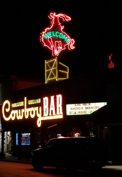 Million Dollar Cowboy Bar, Jackson Hole Million Dollar Cowboy Bar, Cowboy Bar, Cowboy Vibes, Cowboys Bar, American Bar, American Bars, Bar Scene, Bottle Ideas, Dive Bar