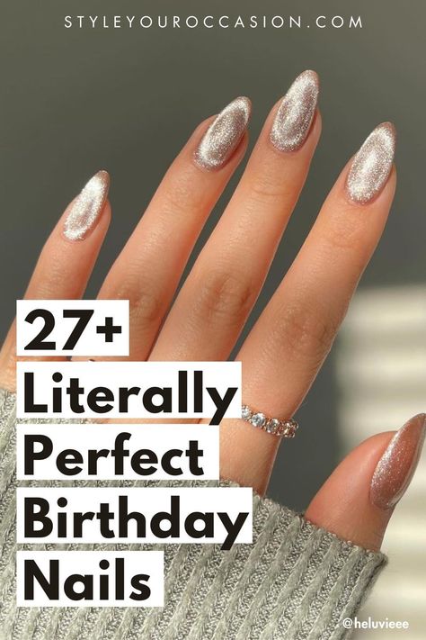 Birthday Nails Inspo: You’ll love this list of stylish nails for your birthday, from simple and chic to a little extra with glam designs including pink, gold, black, and more. Get nail inspo for almond, square, short, long, and coffin shapes too! Cute Nails For Birthday Almond Shape, Chic Birthday Nails, Old Money Nails Square, Elegant Nail Inspo Almond, Cute Simple Coffin Acrylic Nails, Gel Nails For Birthday, Nails Inspo 2024 Square, Minimal Birthday Nails, Minimal Square Nails