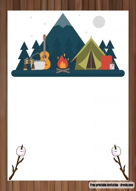 Download FREE Printable Outdoor Camping Birthday Invitation Templates ! FREE Templates download for your next awesome party. Click here to browse the available invitations and edit it online with Drevio Canvas Camping Birthday Party Invitations, Camping Party Invitations, Camping Birthday Invitations, Camping Invitations, Camping Theme Birthday, Camping Desserts, Camping Theme Party, Camping Birthday Party, Free Printable Birthday Invitations