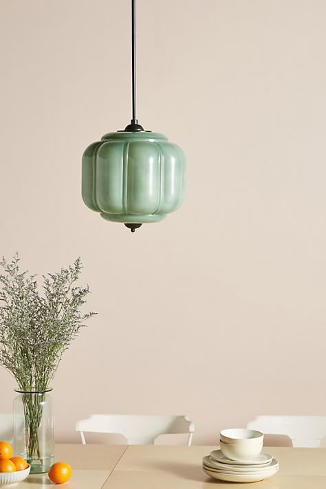 21 Things Our Editors Are Ogling From Anthropologie’s Spring Sale - Dwell Eloise Pendant, Art Deco Pendant Light, Summer Deco, Deco Luminaire, Art Deco Lighting, Art Deco Pendant, Tropical Decor, Room Table, Decor Lighting