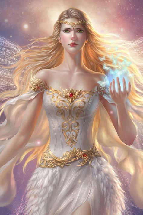 Theia Goddess, Goddess Of Light, Greek Titans, Light Crystal, Photoshop Painting, Beautiful Fairies, Simply Beautiful, Art Pictures, Fantasy Art