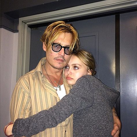 Johnny Depp Talks About His Daughter's Sexuality and other things 2015 | POPSUGAR Celebrity Lovely read needs a better up-to-date photo though. Lily Rose And Johnny Depp, Johnny Depp And Lily Rose, Jonny Depp And Lily Rose Depp, Lily Rose Depp Teenager, Lily Rose Depp Ed, Johnny Depp With Daughter, Lily Rose Depp Teenage Years, Johnny Depp Tattoos, Johnny Depp With Fans