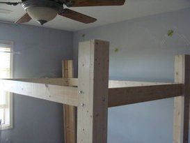 Double Size Bed Loft! Adult Full Size Loft Bed Plans, Diy Double Loft Bed, Diy Bed Loft, Diy Full Size Loft Bed Plans, Loft Diy, Double Loft Beds, Build A Murphy Bed, Bed Loft, Double Size Bed