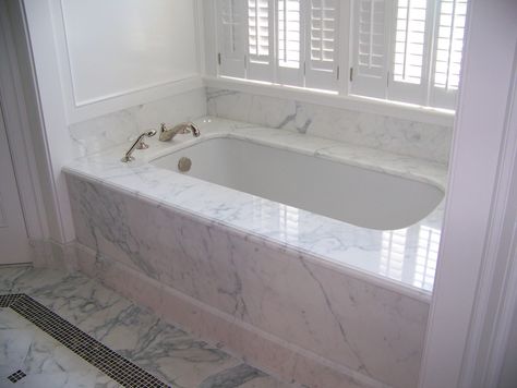 New Kitchen, Bathroom Taps, Bathroom Marble, Victorian Bathroom, Bathroom Tub, Tile Stores, Marble Slab, Bathroom Faucets, Alcove Bathtub