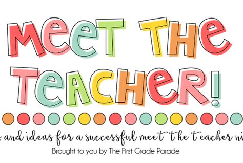 Meet the Teacher Freebies! (The First Grade Parade) All About Me First Grade, Student Treats, Letter To Students, First Grade Parade, Meet The Teacher Template, Teacher Freebies, Teacher Templates, Back To School Night, 3rd Grade Classroom