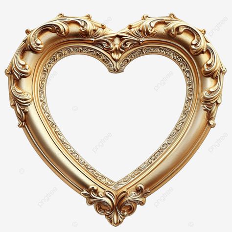 Gothic Templates, Photo Frame Pictures, Golden Frame Png, Gold Frame Png, Love Photo Frame, Image Frames, Ornamental Frame, Frames Design Graphic, Romantic Frame