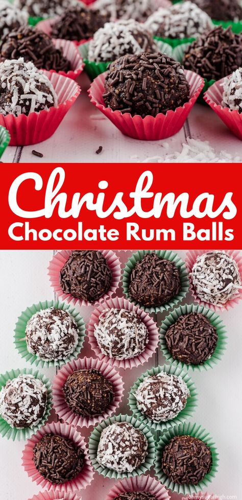 Rum Balls Recipe No Bake, Christmas Rum Balls Recipe, Chocolate Rum Balls Recipes, Rum Balls No Nuts Recipe, Christmas Chocolate Balls, Best Rum Balls Recipe, Rumballs Recipe Easy Rum Balls, Rum Balls Recipe Easy, Christmas Rum Balls