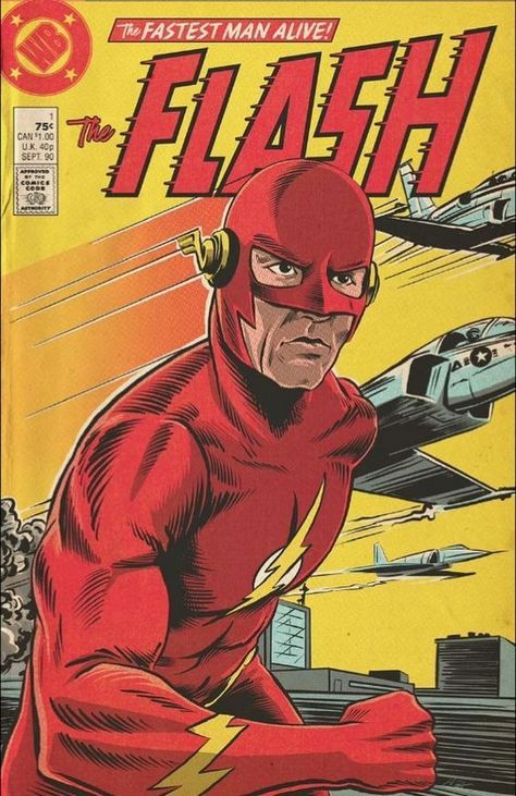 Dc Comics Covers, Vintage Superhero Posters, Dc Comic Book Covers, Comic Book Cover Wallpaper, Comic Book Graphic Design, Dc Comic Covers, Dc Comic Panels, Flash Comic Book, Dc Comics Flash