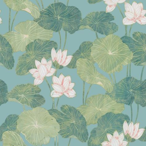 World Menagerie Dardanelle Lily Pads Peel and Stick Wallpaper Roll & Reviews | Wayfair Textured Subway Tile, Textured Subway, Tropical Wallpaper, Peel Stick Wallpaper, Green Wallpaper, New Wall, Water Lilies, Green Aesthetic, Floral Botanical