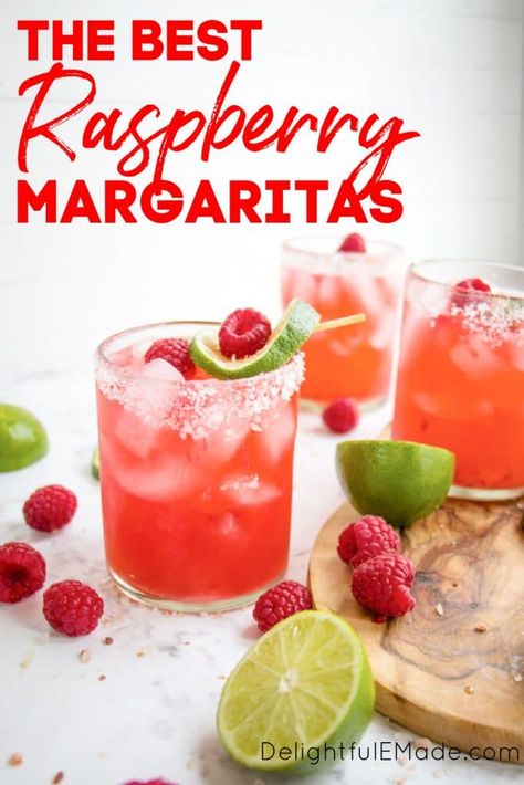 Homemade Raspberry Syrup, Raspberry Margarita Recipe, Cointreau Margarita, Raspberry Margarita, Raspberry Cocktail, Margarita On The Rocks, Pineapple Margarita, Lime Margarita, Mango Margarita