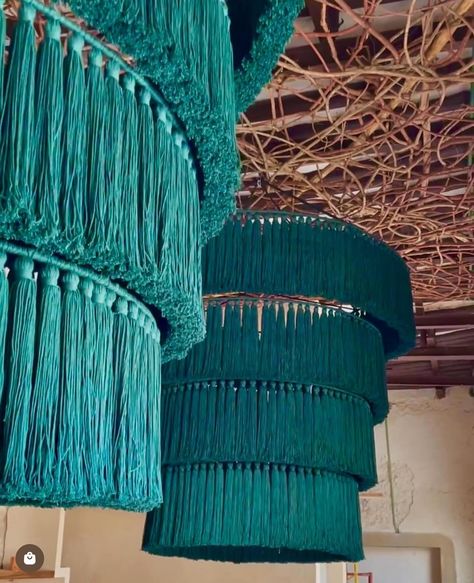 🇲🇽 Our Mexican Handmade Tassel Chandelier- Kukulkan 2.0 Dimensions: DIAMETER 5 Feet | HEIGHT 5 Feet . DM US for your customer Dimensions and CoLor/CoLors . We work with many Hotels, Restaurants, Interior Design Studios: MeXican Statement Chandelier Pieces. We Can do CUSTOM dimensions/colors/designs . At CoLores Decor Our team is constantly experimenting with textures & “WOW” styles for a UNIQUE statement design for any room…Introducing TOP 🇲🇽 MeXican Artisan Design & CATAPULTING our culture... Upcycled Chandelier Outdoor, French Mexican Decor, Carnival Home Decor, Mexican Lights, Tassel Lamps, Mexican Lamp, Mexican Light Fixtures, Mexican Interior Design Modern, Mexican Beach House Decor