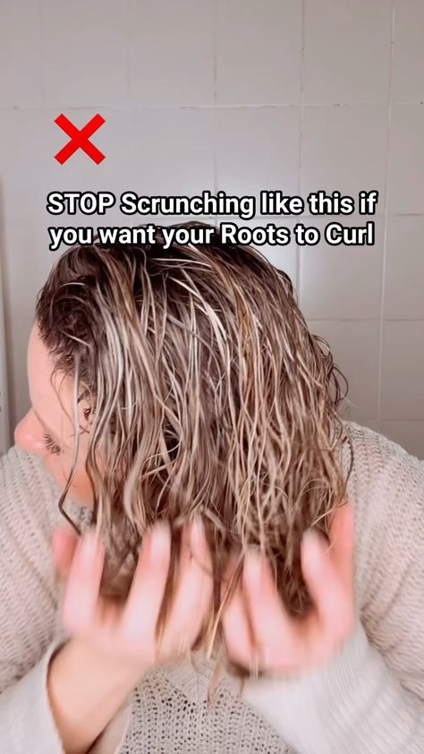 To encourage curls from the roots, try applying the gel on top of your hair with the scrunch pulsing method. This method also eliminates… | Instagram How To Scrunch Your Hair, How To Make Your Hair Curly, Curly Hair Spray, Scrunch Hair, Curly Tips, Best Curly Hairstyles, Root Volume, Scrunched Hair, Hair Bling