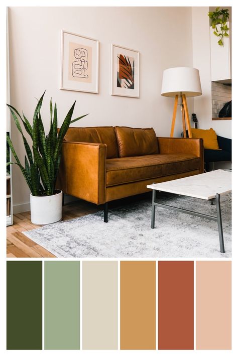 Terracotta Color Palette Living Room, Earthy Color Palette Living Room, Interior House Design Ideas, Greige Interior, Bedrooms Interior, John Madden, Interior Remodeling, Interior House Design, Color Palette Living Room