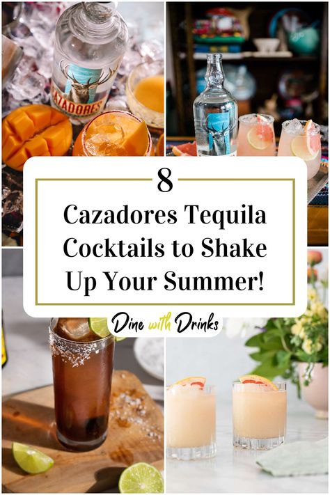 Collage of 4 cazadores tequila cocktails. Tequila Cocktail Recipes, Easy To Make Cocktails, Tequila Cocktail, Bar Setup, Bar Set Up, Tequila Cocktails, Cocktail Bar, Mixology, Spice Up