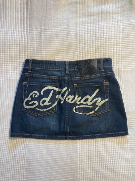 Ed Hardy Skirt, Ed Hardy Jeans, 2000s Fashion Outfits, Baby Phat, Ed Hardy, 2000s Fashion, Lookbook Outfits, Dream Clothes, Fashion Killa