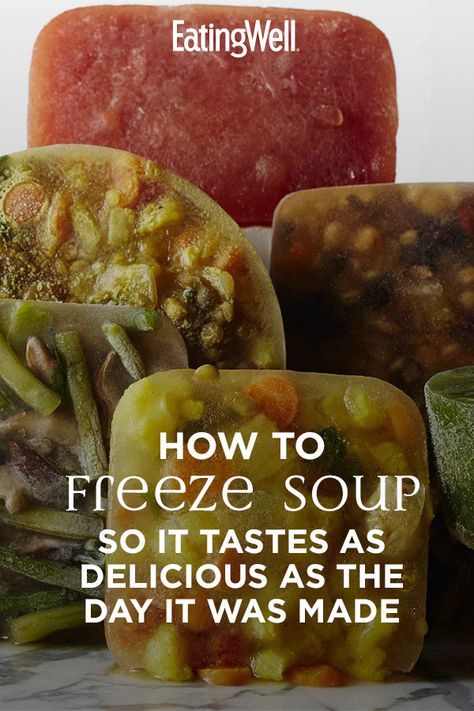 When it comes to saving food, freezers are our best friends. But if you know before you cook that you're going to freeze, you may want to do things a little differently. Here are some handy tips and tricks to make sure your frozen soup tastes as delicious as the day it was made. #soups #chili #stews #souprecipes#healthysoup #healthyrecipes Soup Storage Ideas, How To Store Soup In Freezer, Can You Freeze Beef Stew, Freezing Soup Best Way To, How To Freeze Chili, How To Freeze Soup Portions, How To Freeze Soup In Bags, Best Way To Freeze Soup, Freezer Soups And Stews