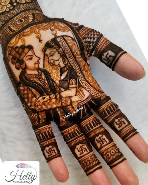 Bridal mehndi Couple Mehandi Designs, Side Face Bride Mehendi, Raja Rani Mehandi Design, Bride Mehendi, Traditional Mehndi Designs, Rajasthani Mehndi, Traditional Mehndi, Elephant Sketch, Bridal Mehandi