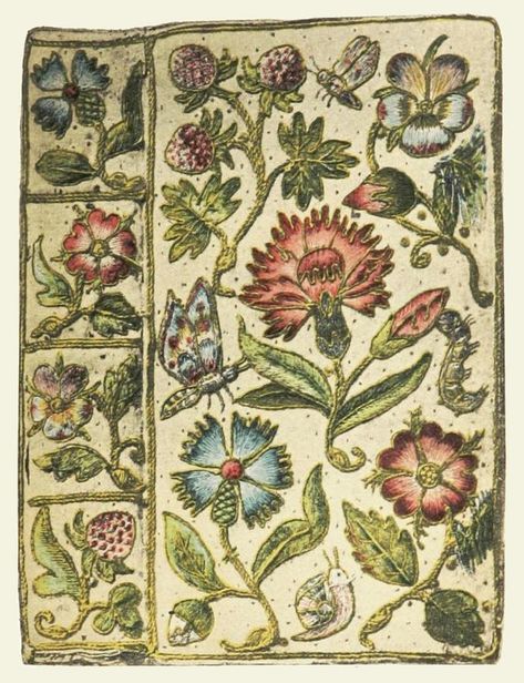 Pens and Needles: Reviving Book-Embroidery in Victorian England – The Public Domain Review Embroidered Book, Medieval Embroidery, Jacobean Embroidery, Book Of Hours, Crewel Embroidery, Gold Work, Old Book, Arts And Crafts Movement, Embroidery Inspiration