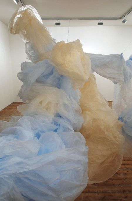 Karla Black Karla Black, Fashion Installation, Fabric Installation, Plastic Art, Big Art, Ethereal Art, Contemporary Modern Art, Sculpture Installation, Soft Sculpture