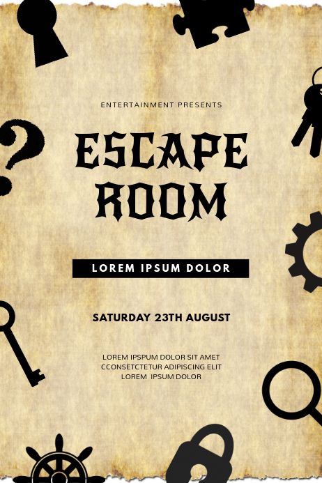 Escape Room Poster Design, Escape Room Background, Escape Room Graphic Design, Treasure Hunt Poster Design, Orientation Poster Design, Pirate Poster Design, Canvas Poster Ideas, Contest Poster Design Ideas, Game Event Poster