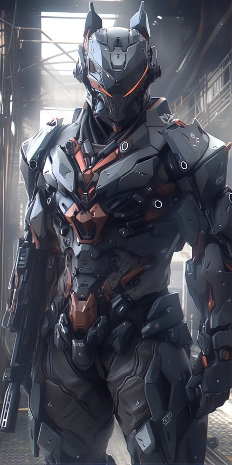 High Tech Soldier, Tech Soldier, Suit Armor, Armor Design, Futuristic Armor, Mecha Suit, Standing Pose, Futuristic Armour, Combat Armor