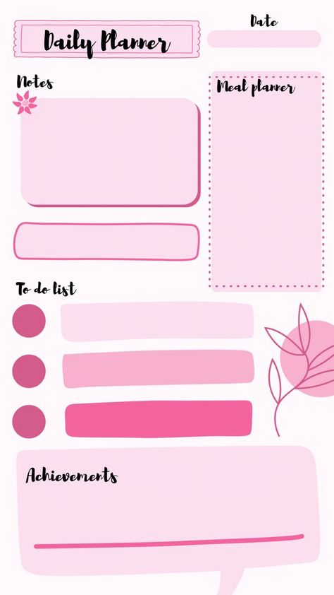 Aesthetic pink daily planner template assignmentplanner #collegeorganizationplanners #digitalstickers Cute Daily Planner Pink, Pink To Do List Template, Pink Notebook Cover, Aesthetic Daily Planner Template, Pink Daily Planner, Daily Planner Diy, Digital Planner Ideas, Pink Ipad, Study Planner Printable