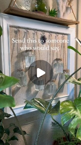 Plantcubby | Plant Decor | Interior Design on Instagram: "Thrift store find + dollar tree supplies = cute hanging propagation station 🌱😌 @calathealogy #diy #plantdecor #plantstyling #propagation #indoorjungle #ideas #creativeproject #reels #explorepage" Plant Decor Diy, Hanging Propagation Station, Hanging Propagation, Propagation Station, Dollar Tree Hacks, Indoor Jungle, Interior Design Diy, Diy Interior, Propagating Plants