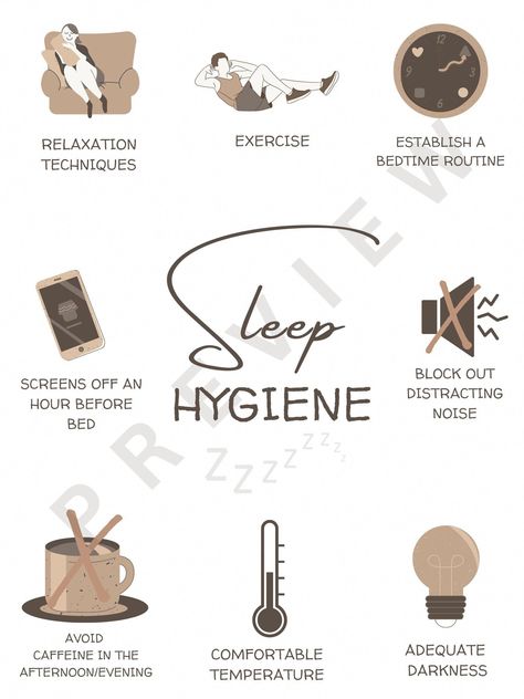 Hygiene Poster, Lifestyle Medicine, Regulate Emotions, Sleep Hygiene, Sleep Habits, Baby Sleep Schedule, Sleep Relaxation, Sleeping Too Much, Sleep Tips