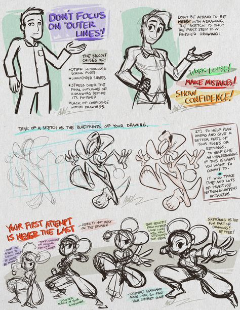 Sketching by AndrewDickman on DeviantArt Comic Tutorial, Art Help, Gesture Drawing, Poses References, Cartoon Drawing, Guided Drawing, Drawing Tutorials, Art Poses, Art Tutorials Drawing