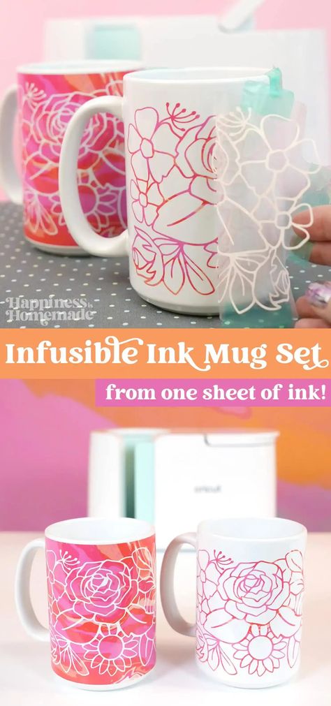 Diy Mugs Cricut, Cricut Mug Ideas Infusible Ink, Mug Ideas Cricut, Cricket Mug Ideas, Infusible Ink Mug Designs, Infusible Ink Tumbler Ideas, Mug Press Cricut, Cricut Infusible Ink Mugs, Cricut Mug Press Ideas Infusible Ink