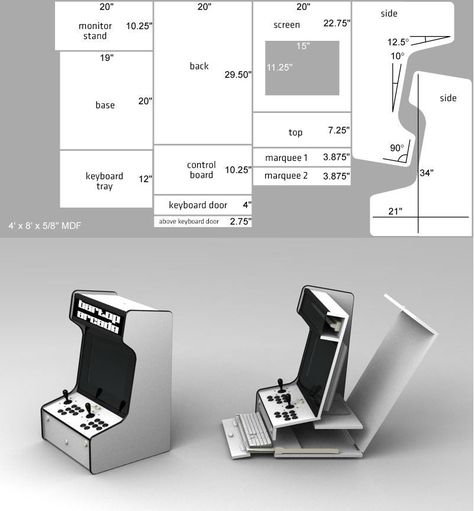Legend of Zelda Bartop Arcade Cabinet : 15 Steps (with Pictures) - Instructables Bartop Arcade Plans, Video Game Cabinet, Mame Cabinet, Gaming Cabinet, Arcade Cabinet Plans, Arcade Bartop, Diy Arcade Cabinet, Diy Arcade, Arcade Console